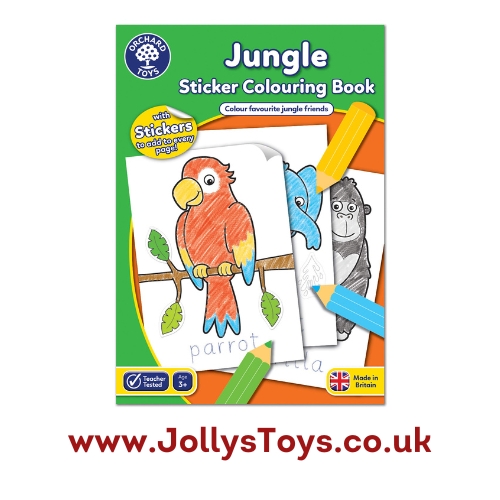 Jungle Colouring Book with Stickers